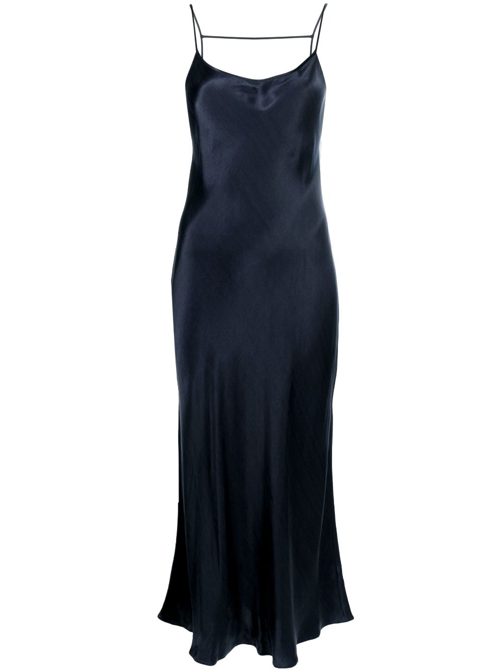 The Row open-back satin-finish dress - Blue