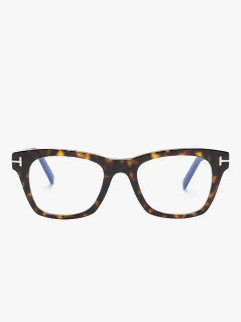 TOM FORD tortoiseshell square-frame glasses