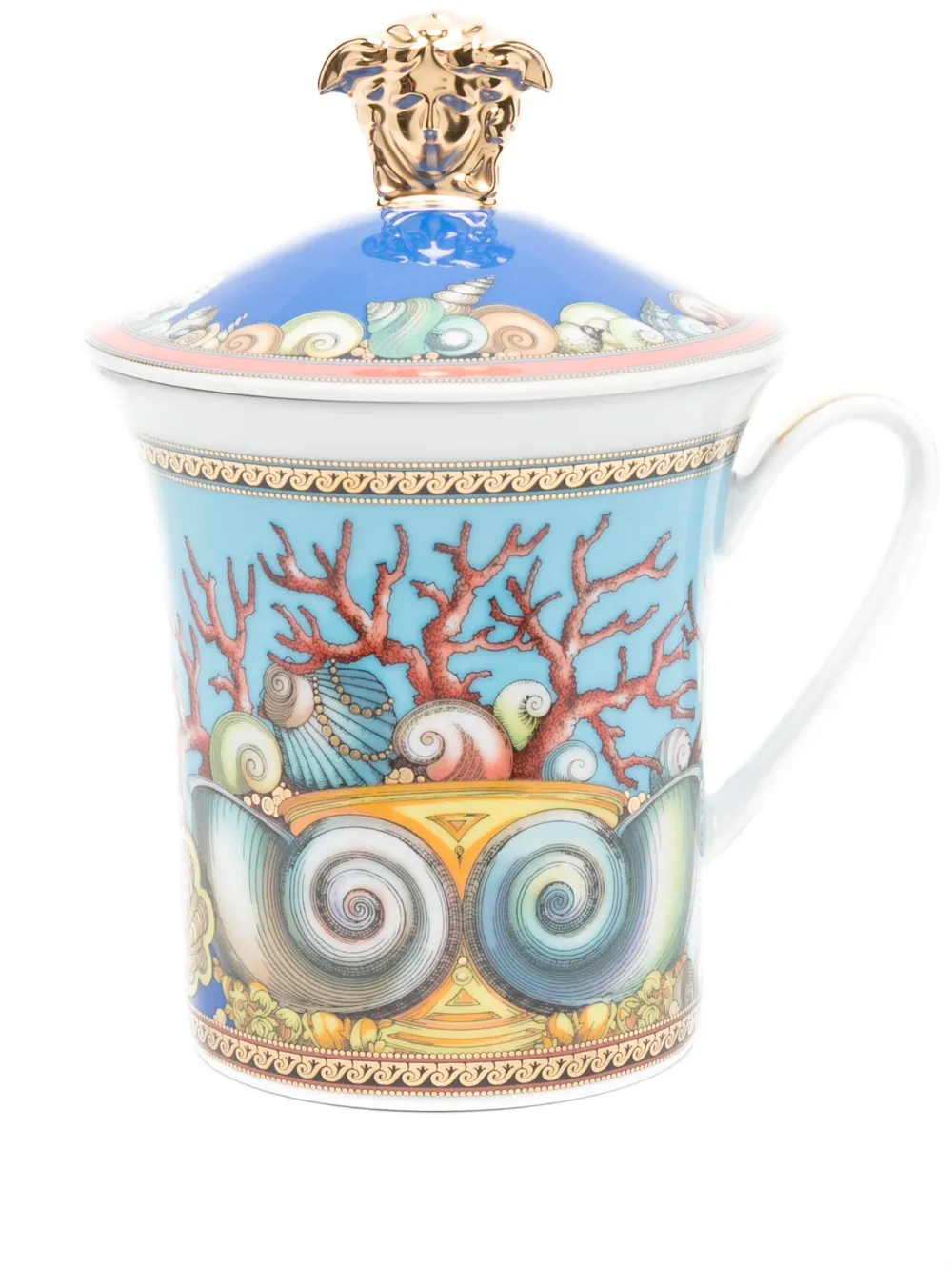 Versace X Rosenthal Tresor De La Mer Mug In Blue