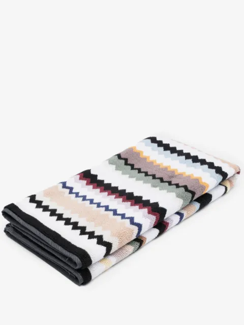 Missoni Home zigzag-pattern cotton bath mat