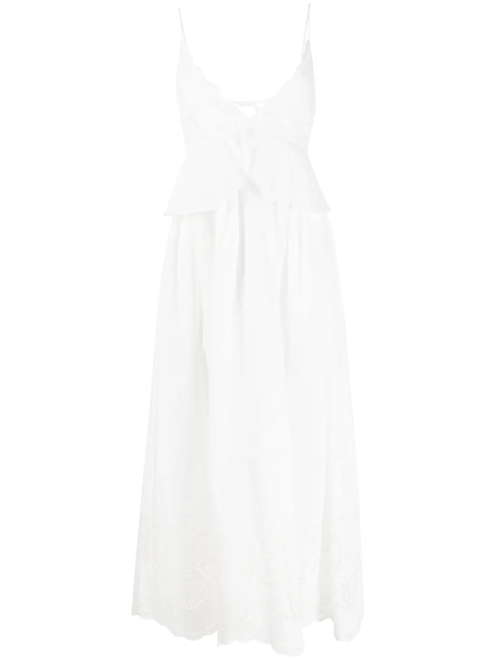 Stella Mccartney Broderie Anglaise Maxi Dress In White