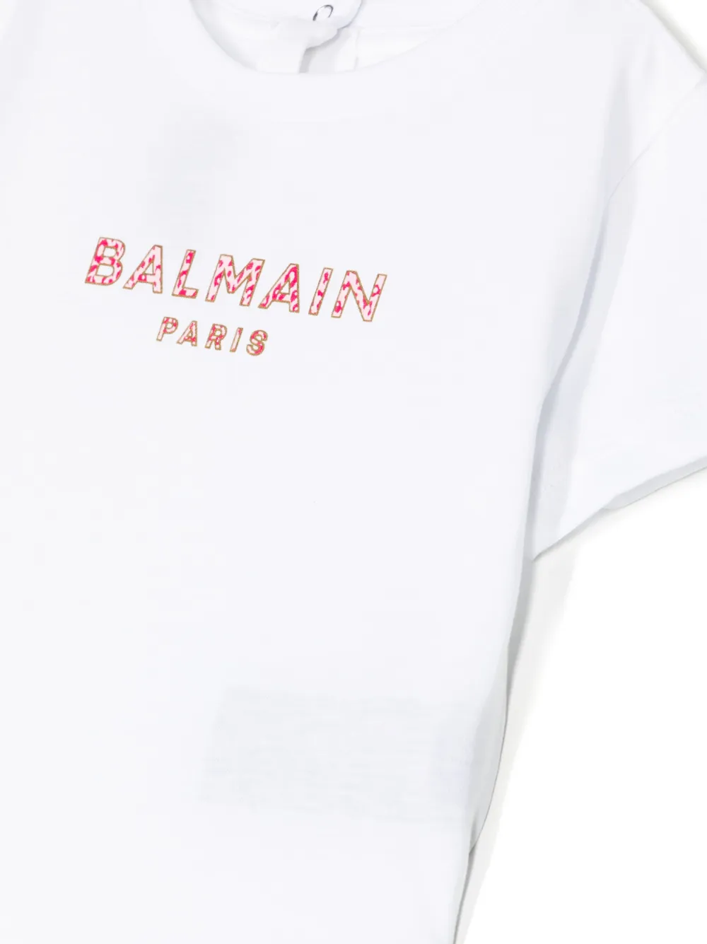 Balmain Logo-embroidered Cotton T-shirt In White