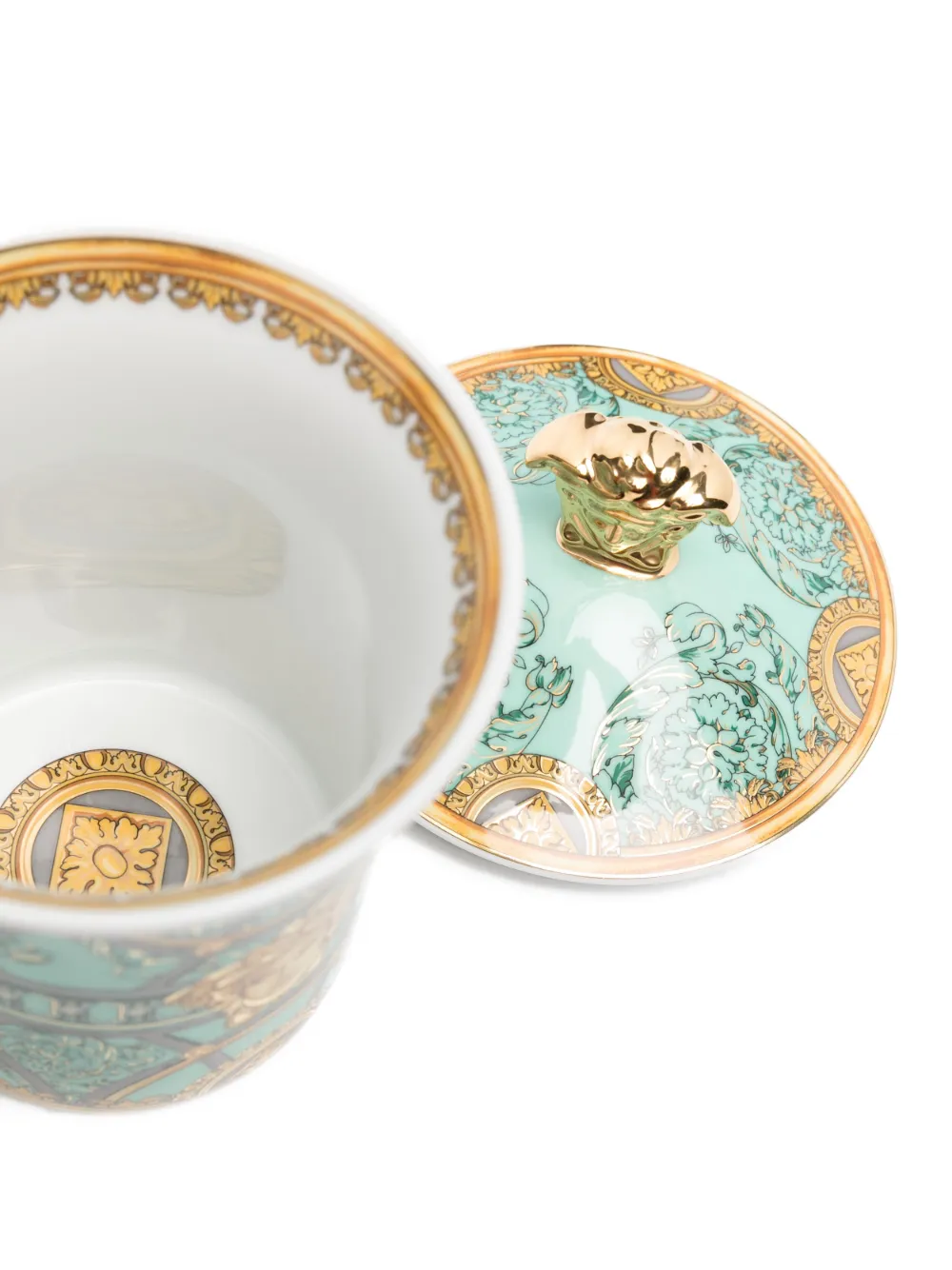 Versace X Rosenthal La Scala Del Palazzo Mug In Green