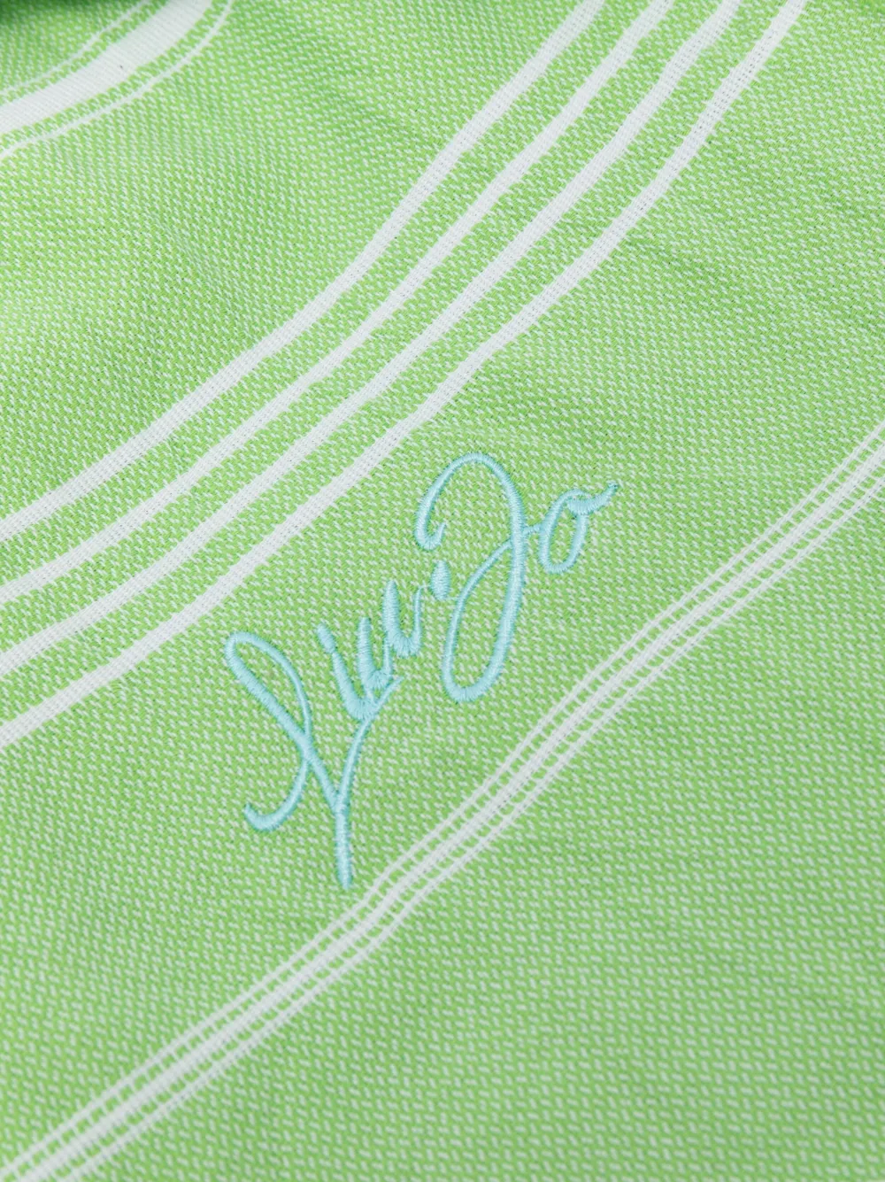 LIU JO stripe-pattern cotton beach towel - Groen