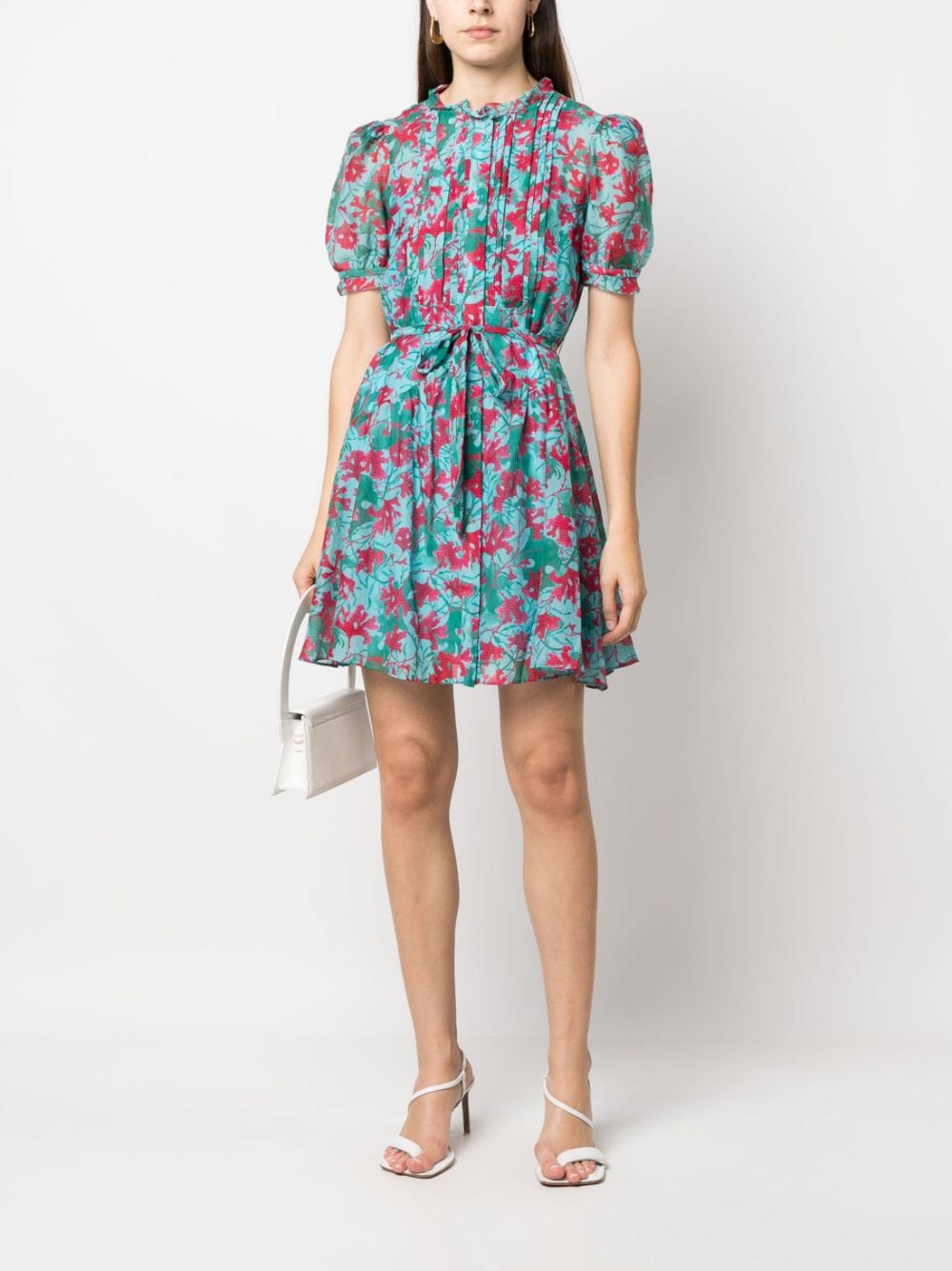 Image 2 of Saloni Penny floral-print shirt dress