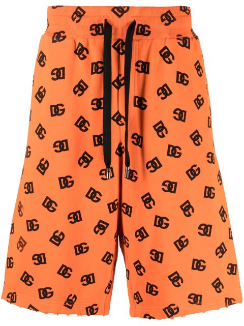 Dolce & Gabbana monogram-pattern cotton shorts