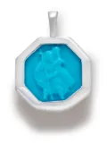 Monica Vinader St Christopher turquoise pendant charm - Silver