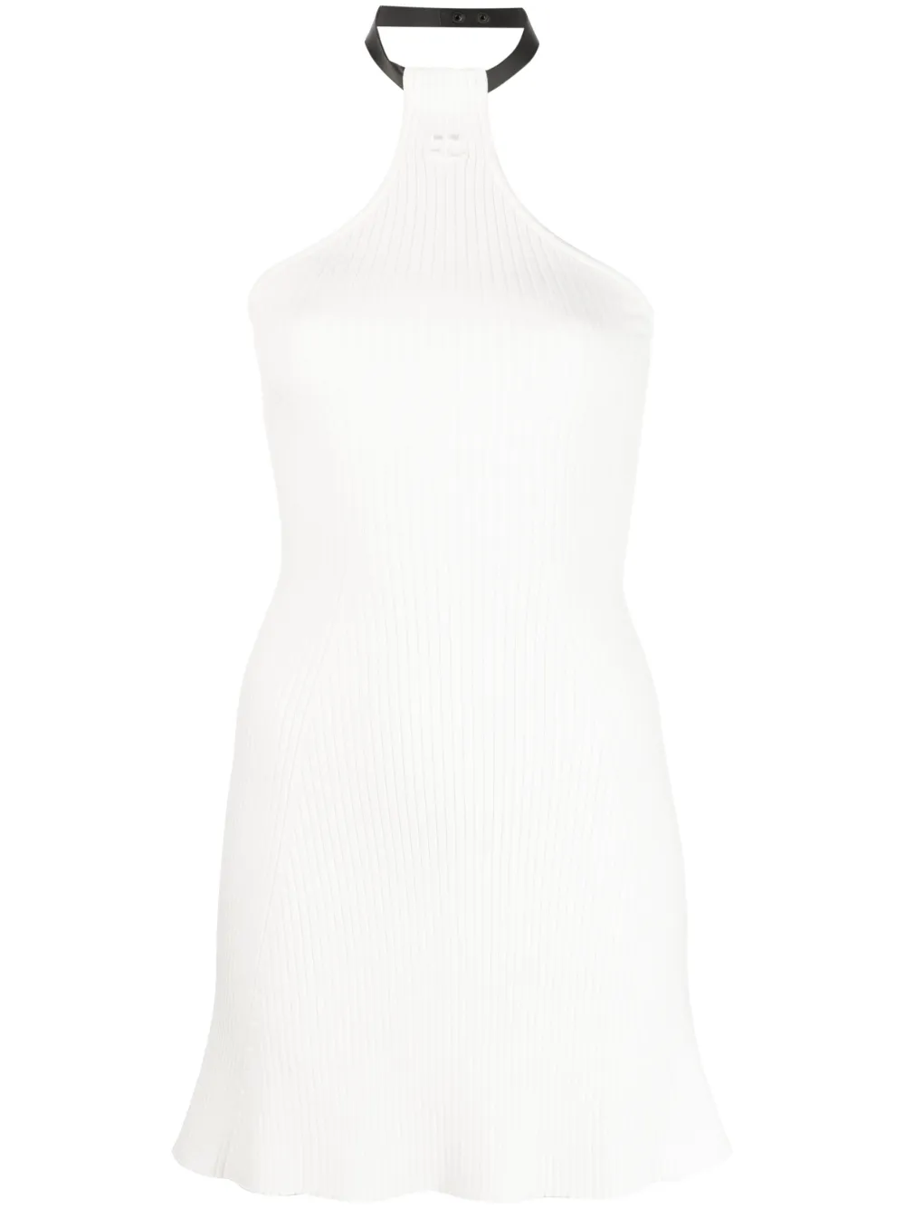 Courrèges mini chocker fine-ribbed dress | White | Image 1