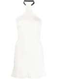 Courrèges mini chocker fine-ribbed dress - White