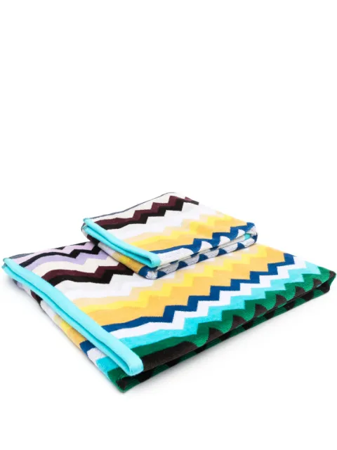 Missoni Home zig zag-patterned bath towel