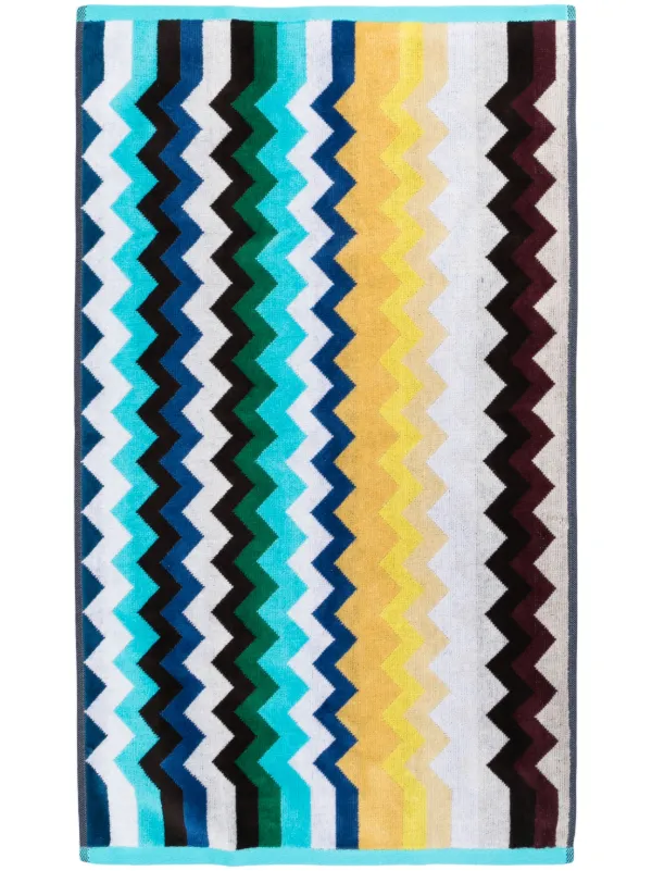 Missoni Home ジグザグパターン バスタオル | ブルー | FARFETCH JP