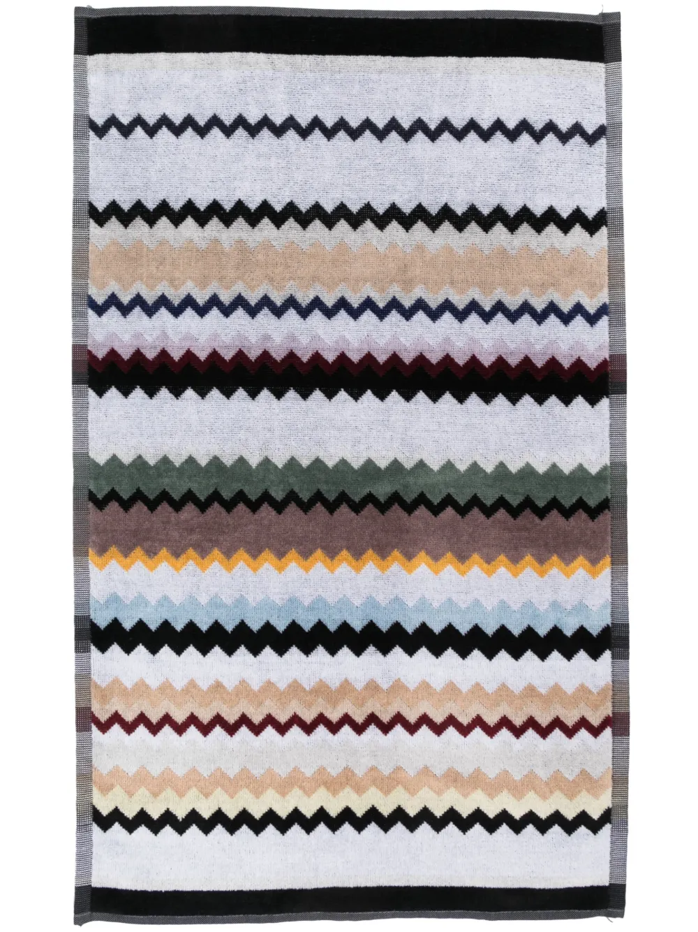 Z字形图案棉浴巾