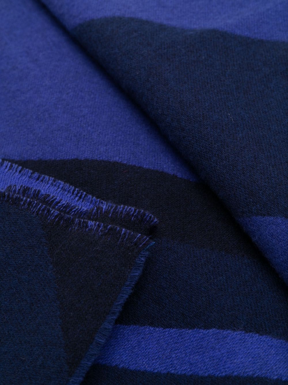 Shop Missoni Geometric-pattern Wool Blanket In Blue