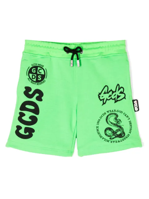 Gcds Kids logo-print track shorts