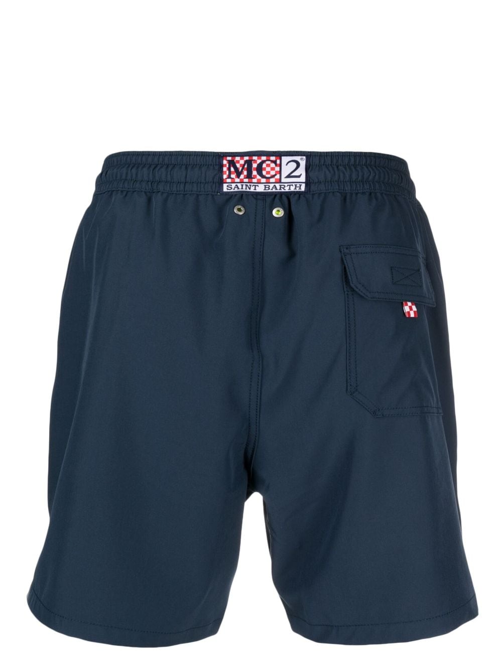 MC2 Saint Barth logo-embroidered swim shorts - Blauw
