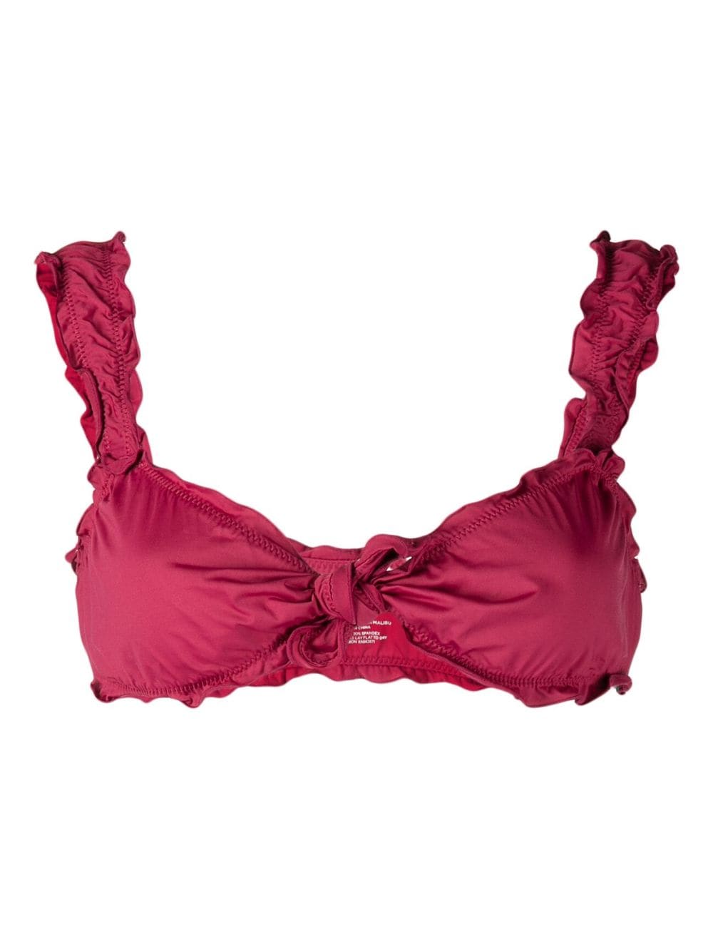 Frankies Bikinis Colby knot-detail bikini top - Red
