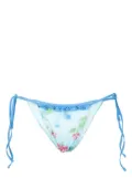 Frankies Bikinis Camilla floral-print bikini bottoms - Blue