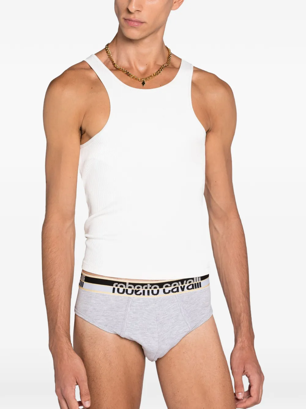 Roberto Cavalli logo-waistband briefs set (set of two) - Grigio