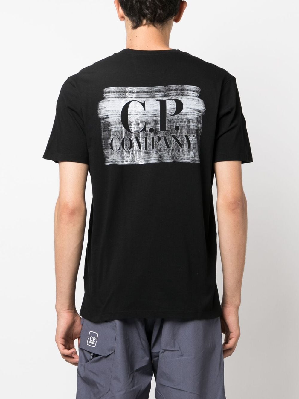 Shop C.p. Company Graphic-print Cotton T-shirt In Black