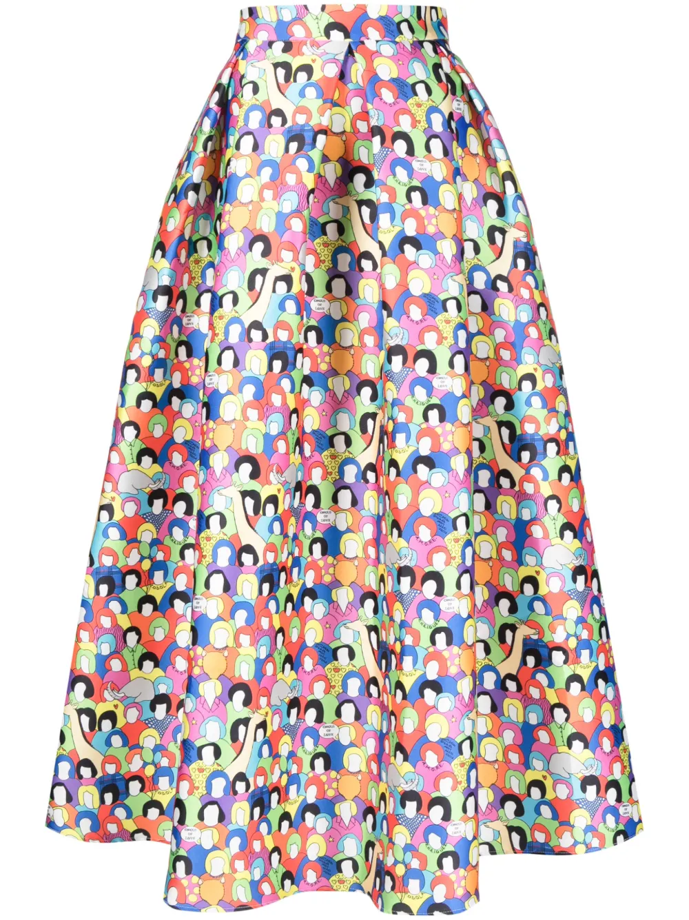 alessandro enriquez cartoon-print full skirt