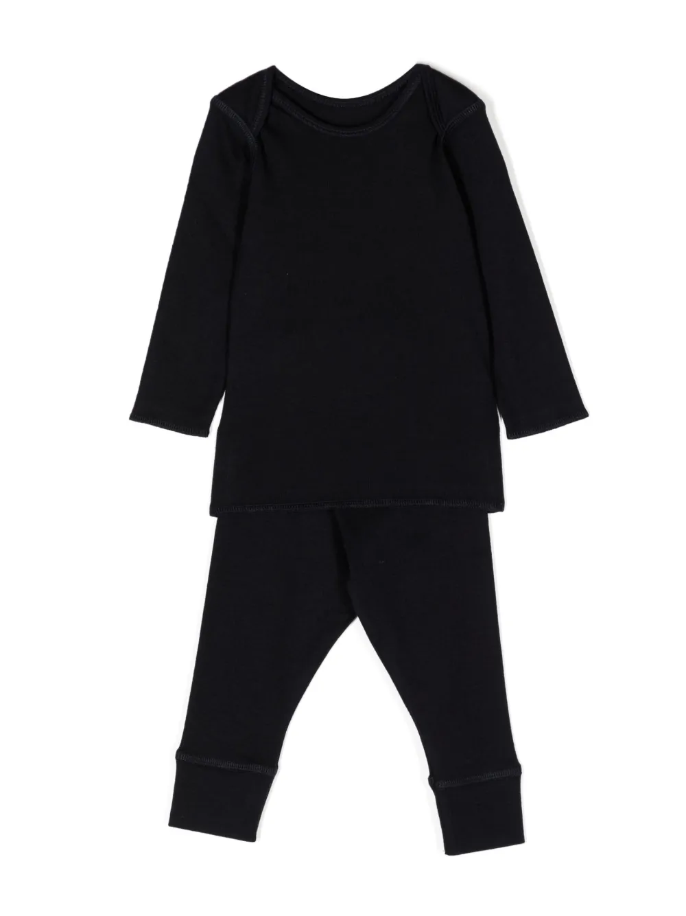 Bonpoint Babies' Long-sleeve Cotton Tracksuit In Black