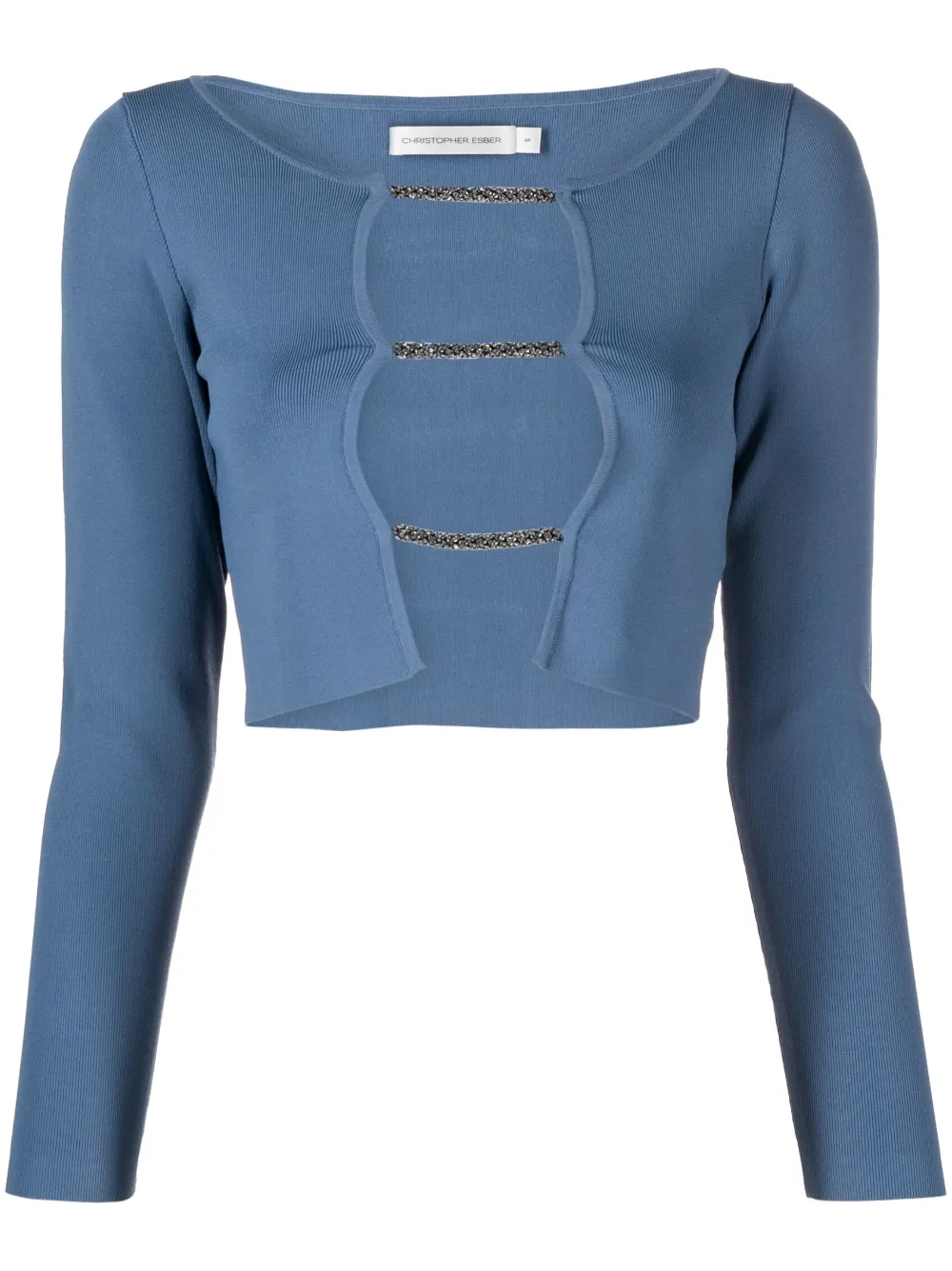 Christopher Esber Blusa com aplicação de cristais | Azul | Image 1