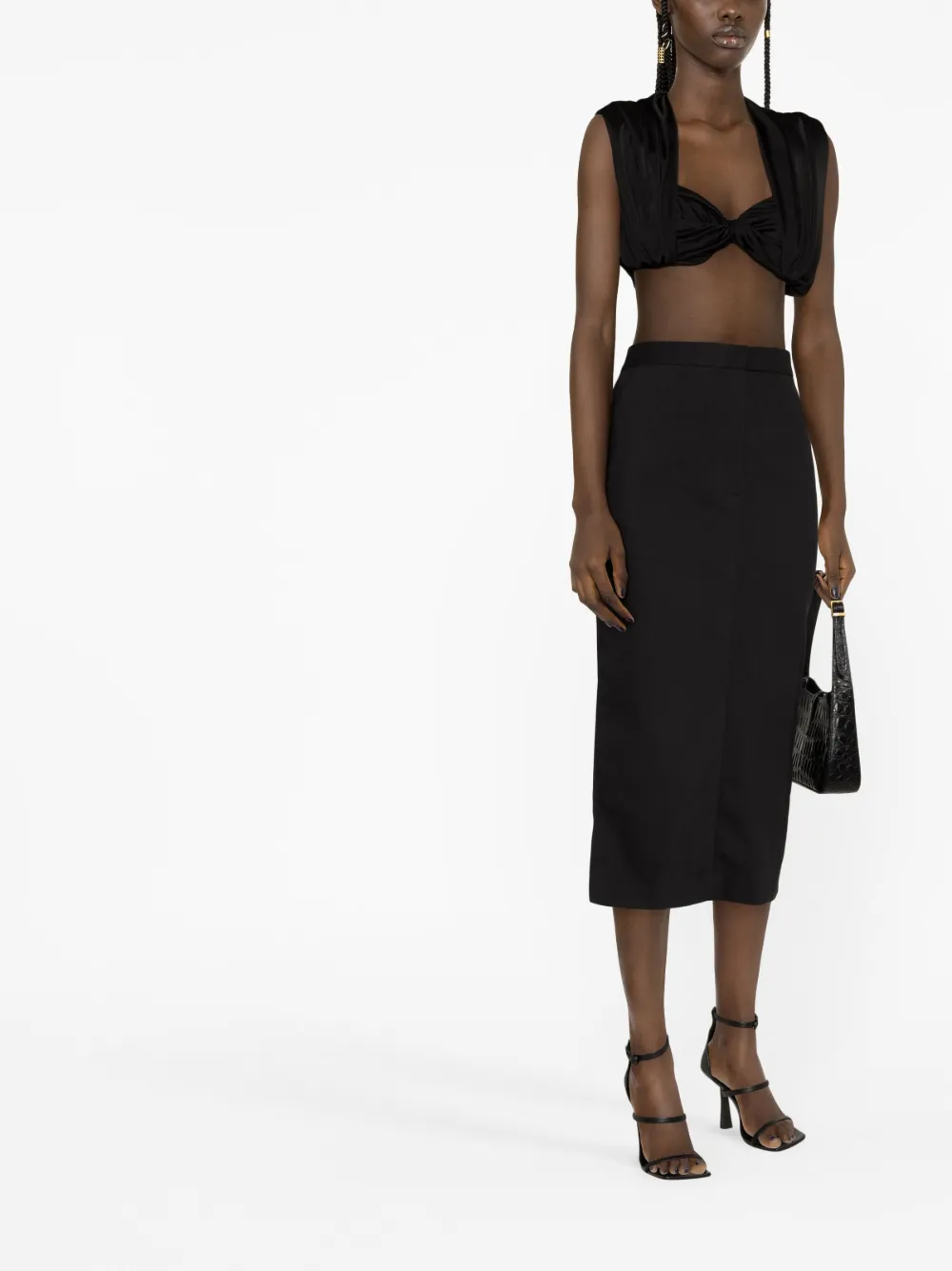 Saint Laurent Cropped top - Zwart