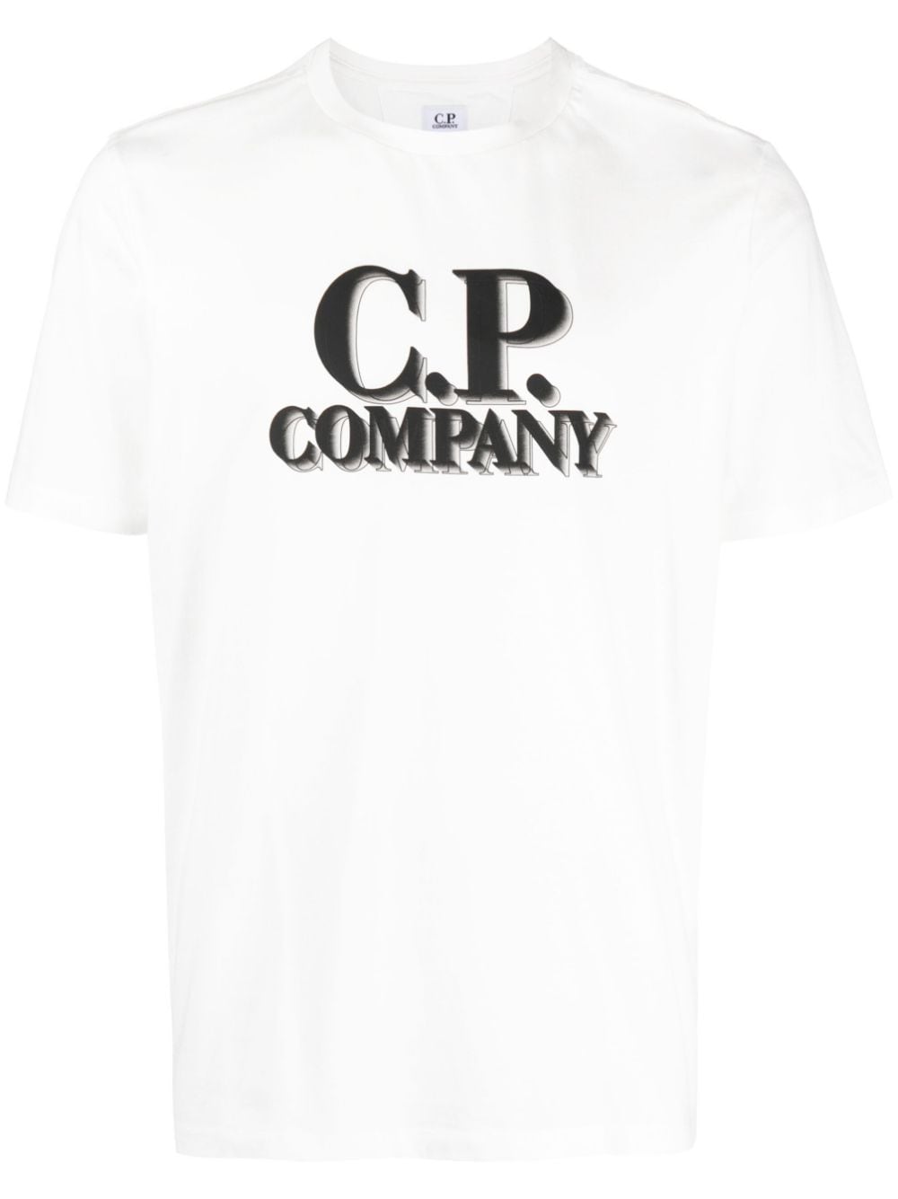 C.p. Company Logo-print Cotton T-shirt In White