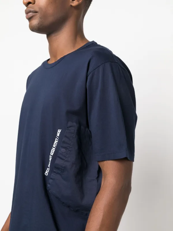 Tシャツ・カットソー C.P. COMPANY Men T Shirts 18CMTS256A110302W Blue C.P. Company slogan-print Cotton T-shirt | Blue | FARFETCH JO