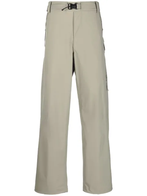 C.P. Company logo-patch belted wide-leg trousers