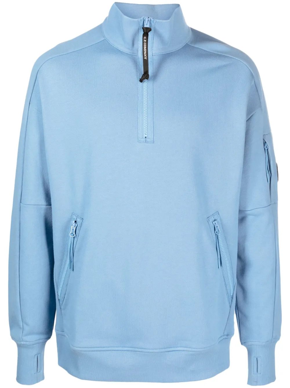 Cp company lens store quarter zip sweatshirt