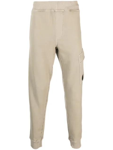 C.P. Company logo-plaque cotton track pants 