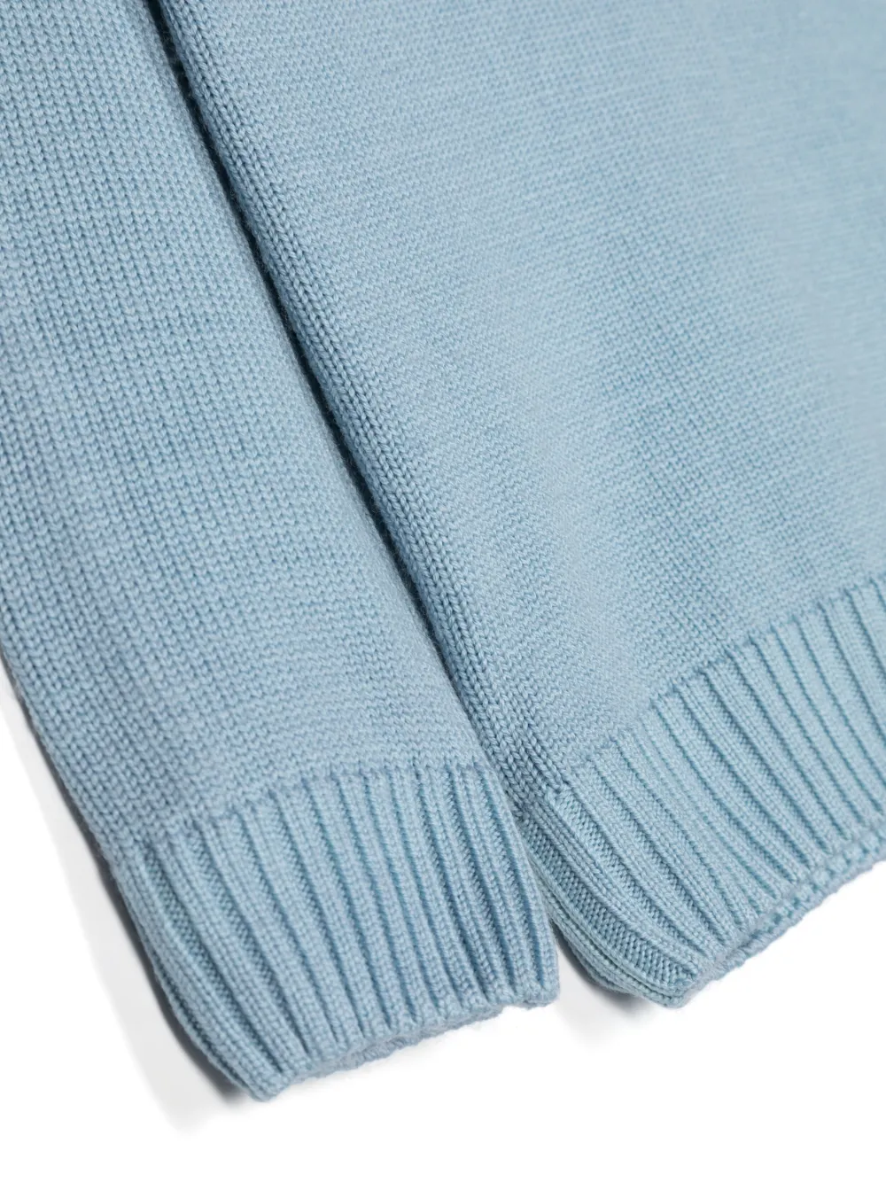 Shop C.p. Company Lens-detail Wool Jumper In Blue