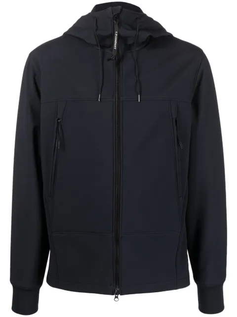 C.P. Company zip-up stretch-cotton hooded jacket