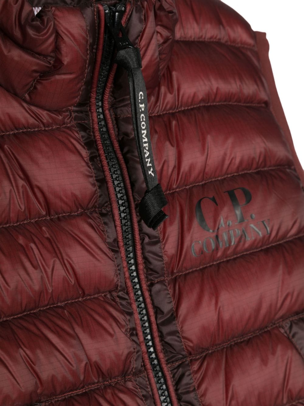Shop C.p. Company Logo-print Padded Gilet In Red