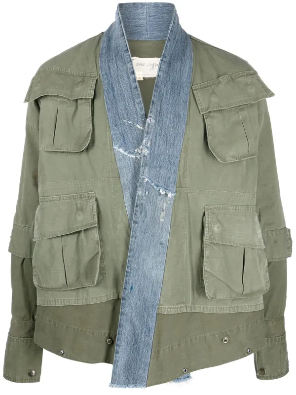 Greg Lauren Hybrid Cotton Military Jacket - Farfetch