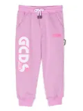 Gcds Kids logo-print cotton track pants - Purple
