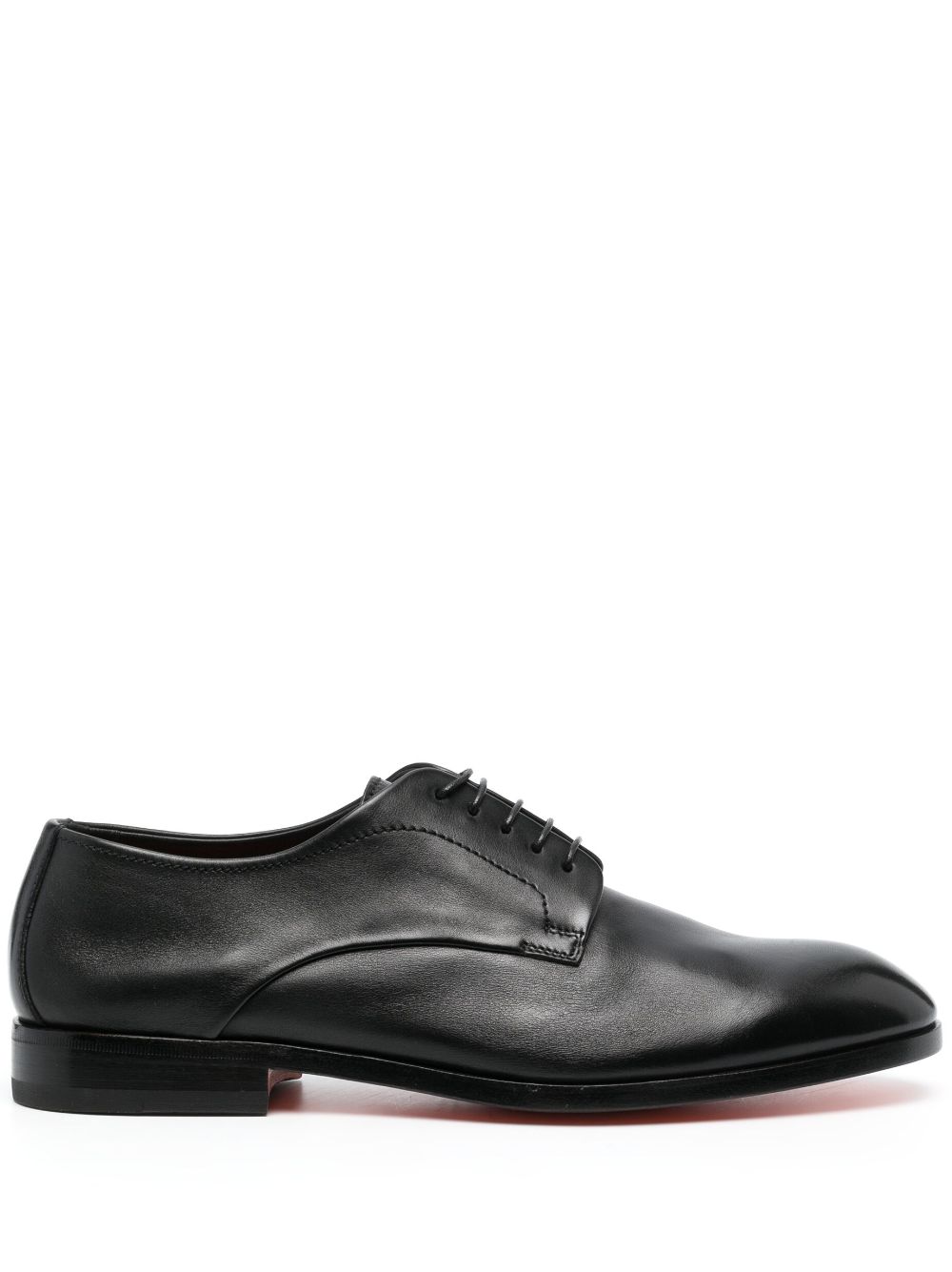 Santoni Leather Lace-up Shoes In Black
