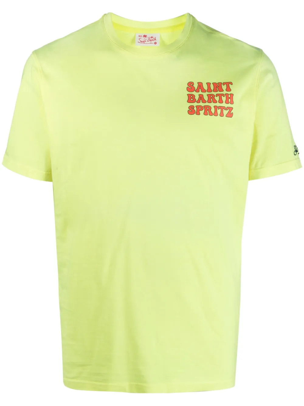 Mc2 Saint Barth Retro Spritz T-shirt In Giallo