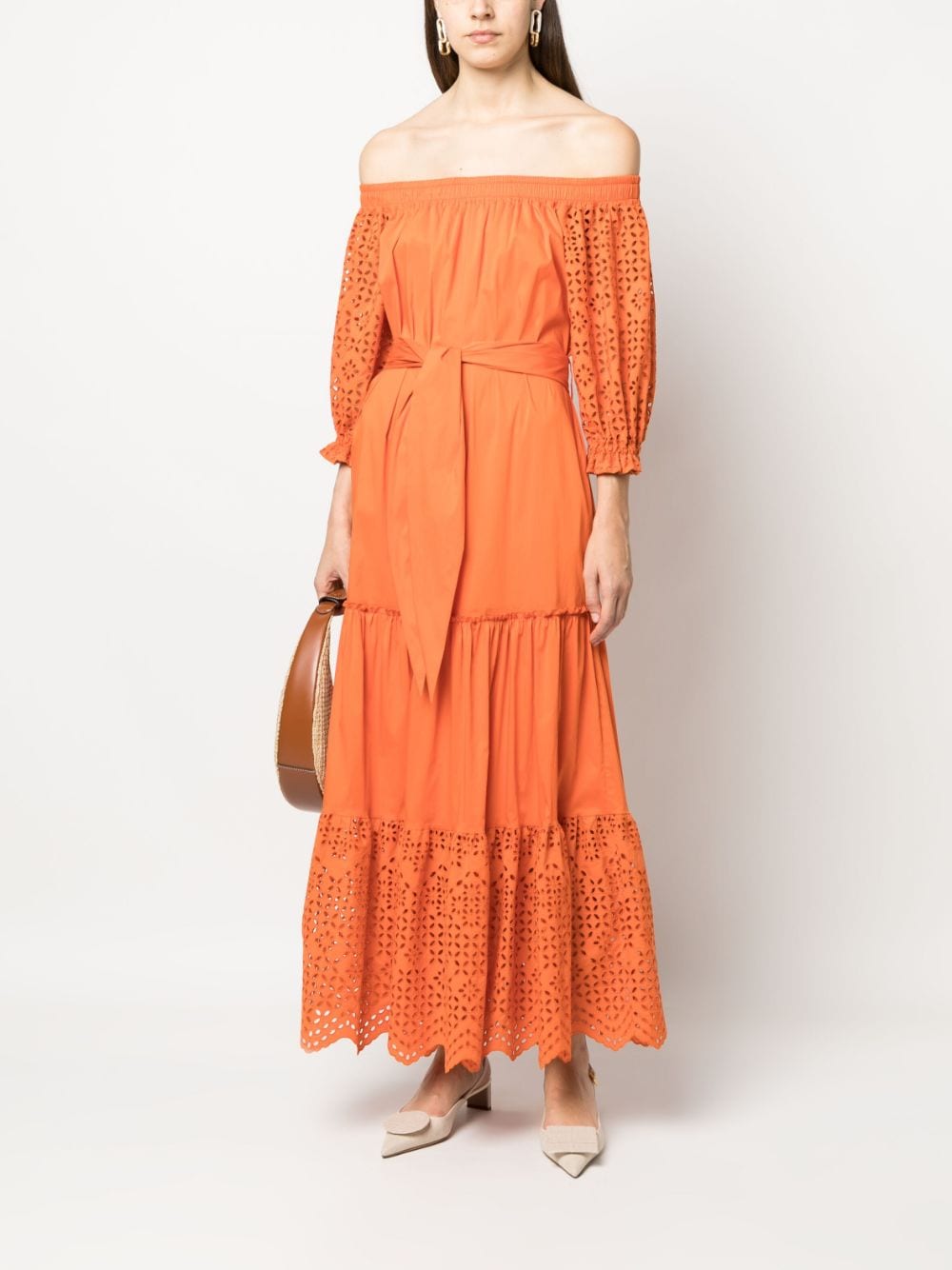 D.Exterior broderie-anglaise Tiered Maxi Dress - Farfetch
