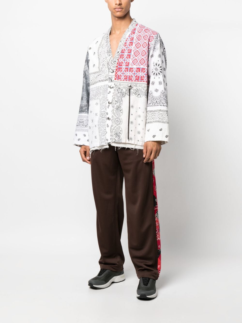 Children Of The Discordance bandana patchwork-print cotton jacket - Wit