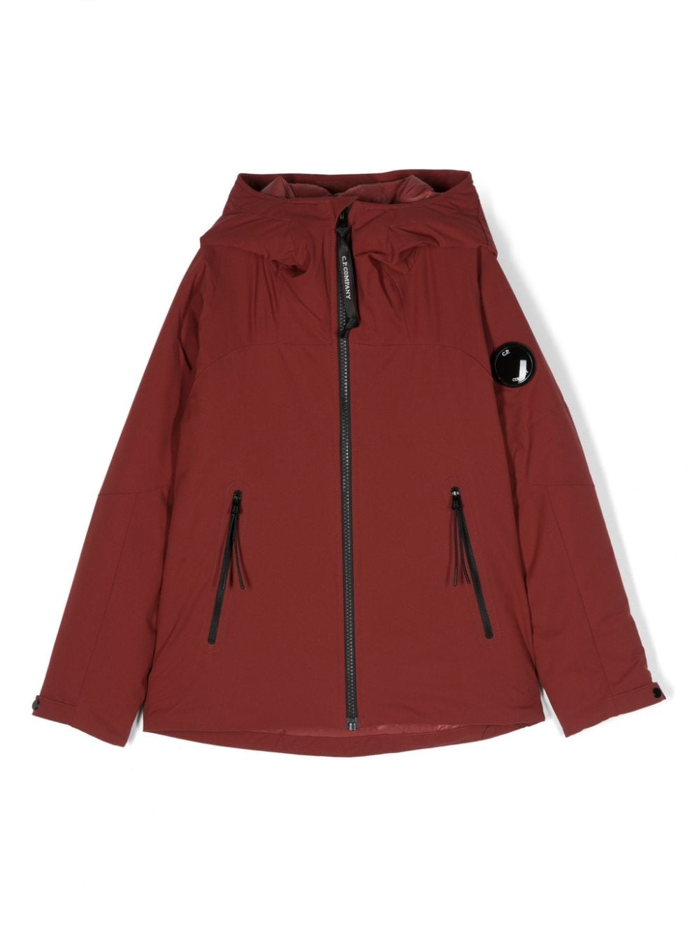 Shop C.p. Company Pro-tek Lens-detail Hooded Jacket In Red