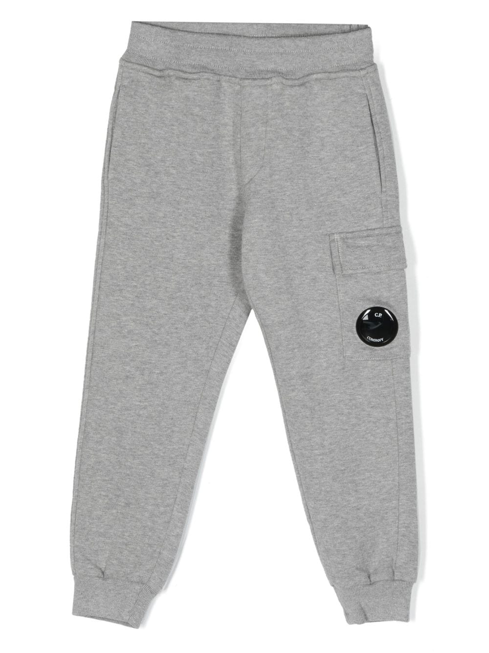 C.p. Company Kids' Lens-detail Cotton Track Trousers In Grey