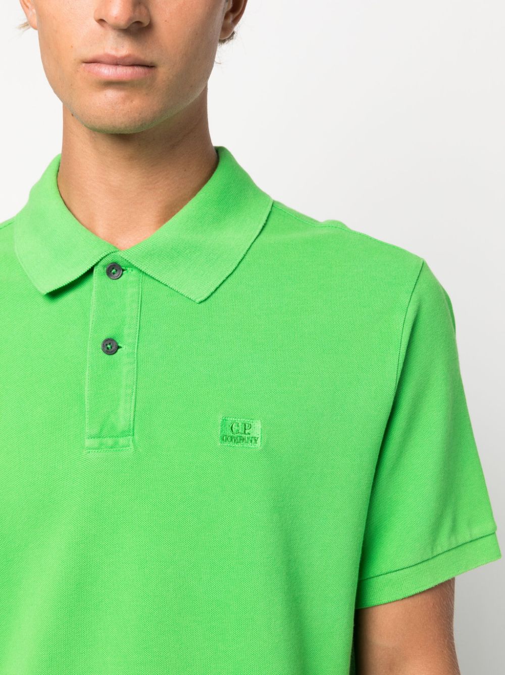 C.P. Company Poloshirt met geborduurd logo Groen