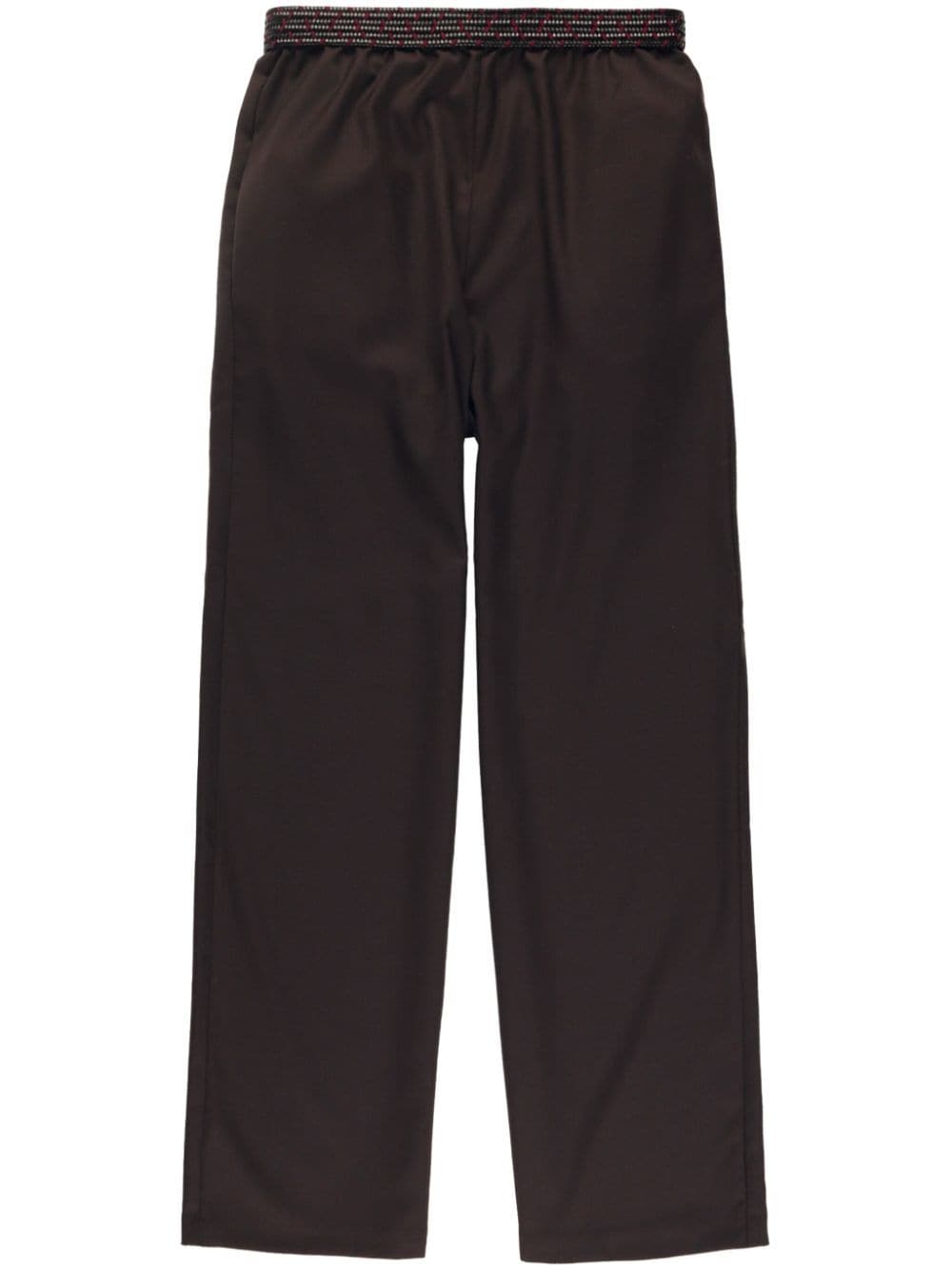 Christopher Esber Trinity Wool-blend Trousers In Dark Brown