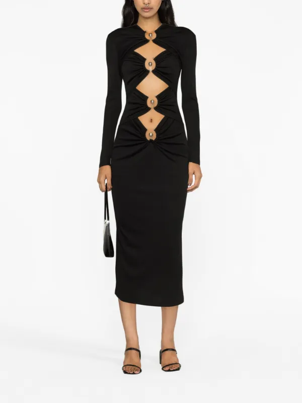 Christopher Esber Orbit cut-out Midi Dress | Black | FARFETCH