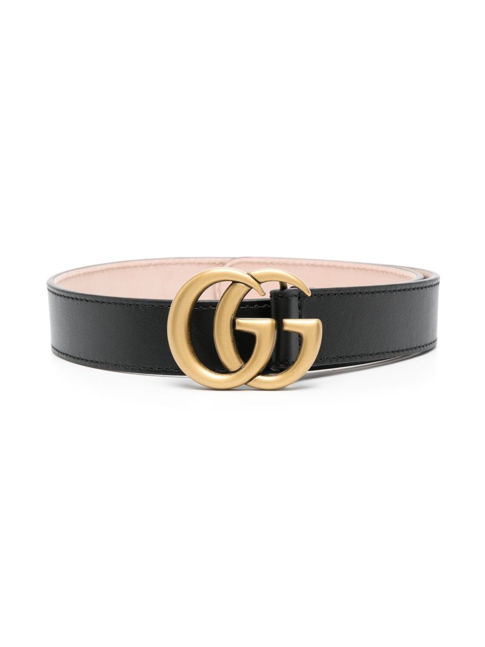 Image 1 of Gucci Kids GG logo-buckle leather belt
