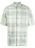 izzue plaid-pattern short-sleeve shirt - Green