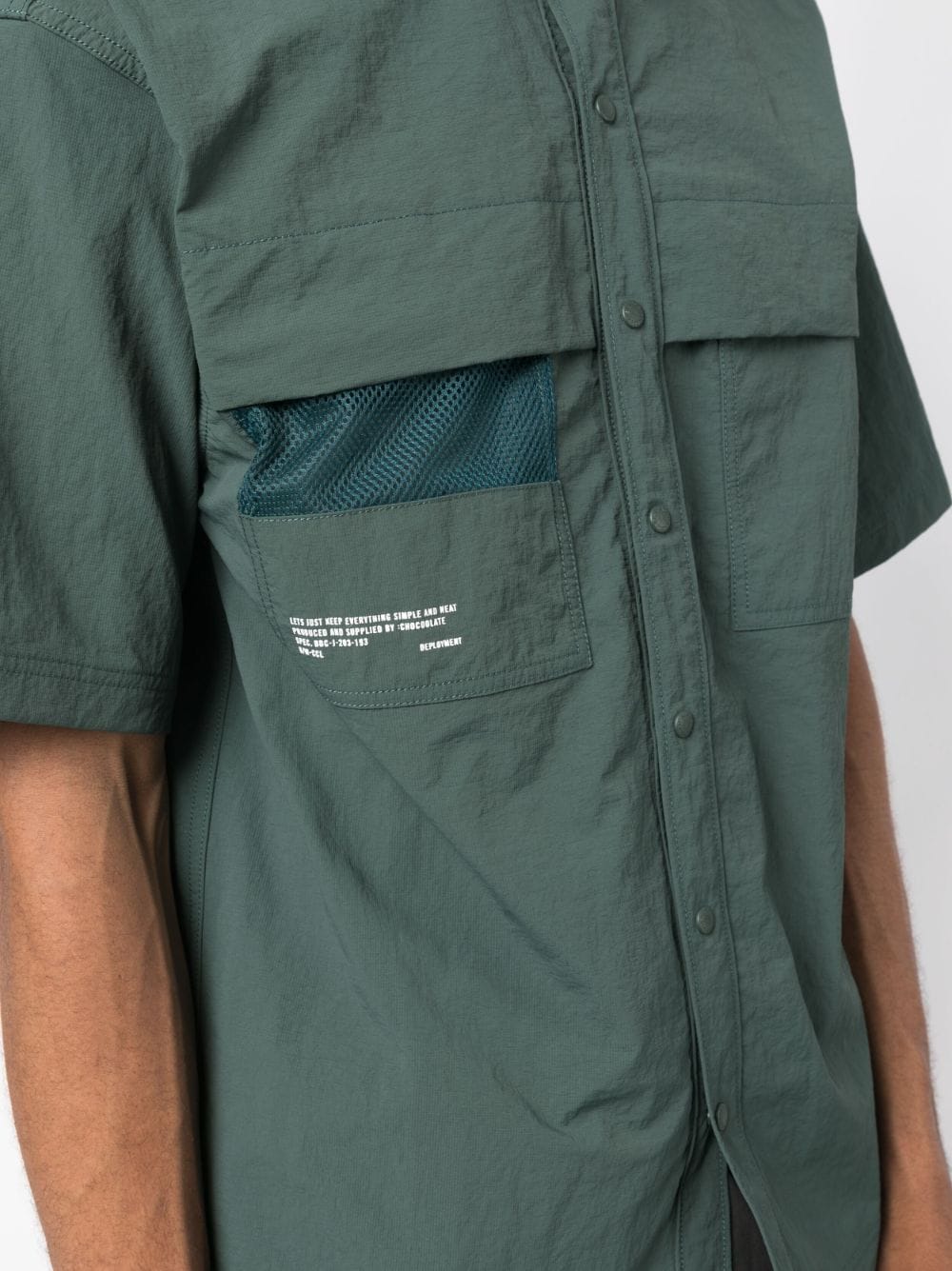 Shop Chocoolate Logo-patch Short-sleeve Shirt In Green