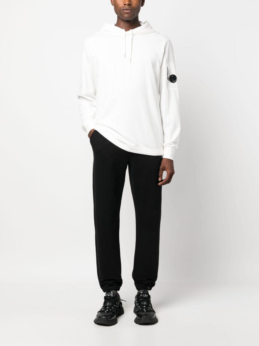 C.P. Company logo-embossed cotton-jersey track pants - Zwart